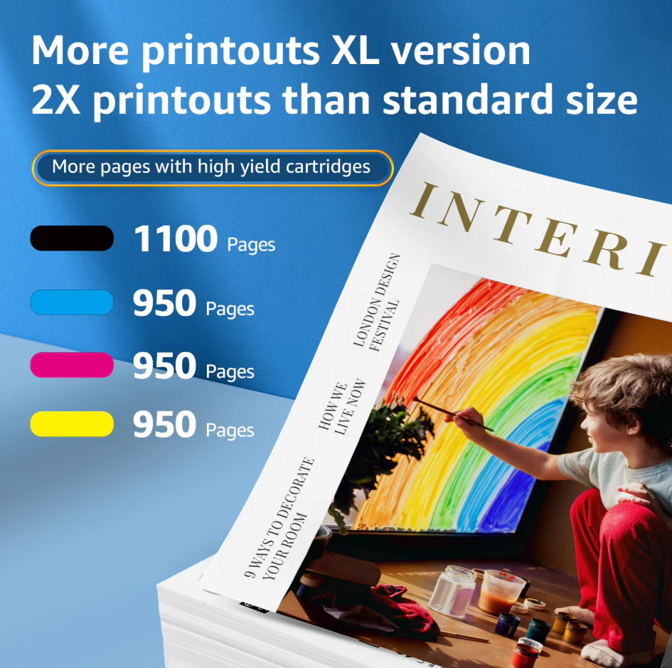 702XL Ink Compatible with Epson 702 Ink Cartridges for Printers Workforce Pro (open box) - Image 4