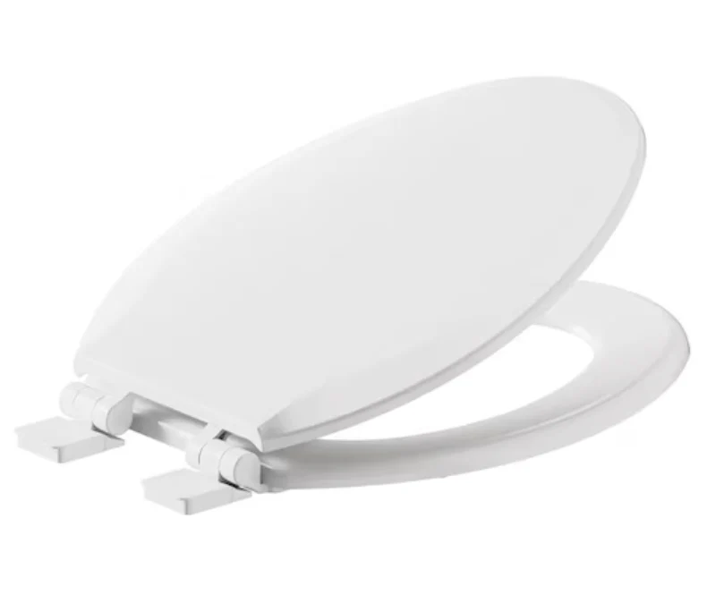 American Standard Bedminster Wood White Elongated Soft Close Toilet Seat (open box)