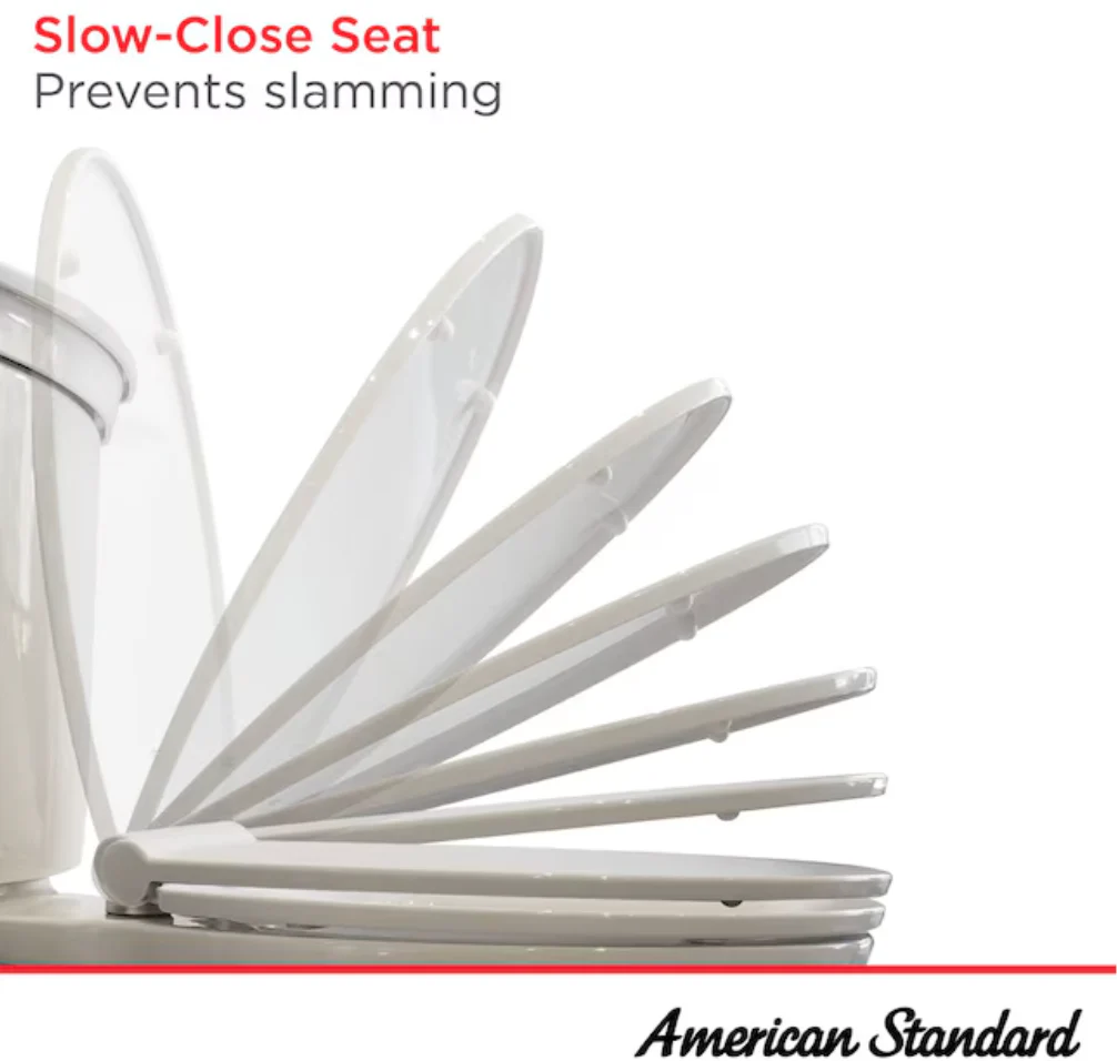 American Standard Bedminster Wood White Elongated Soft Close Toilet Seat (open box) - Image 2