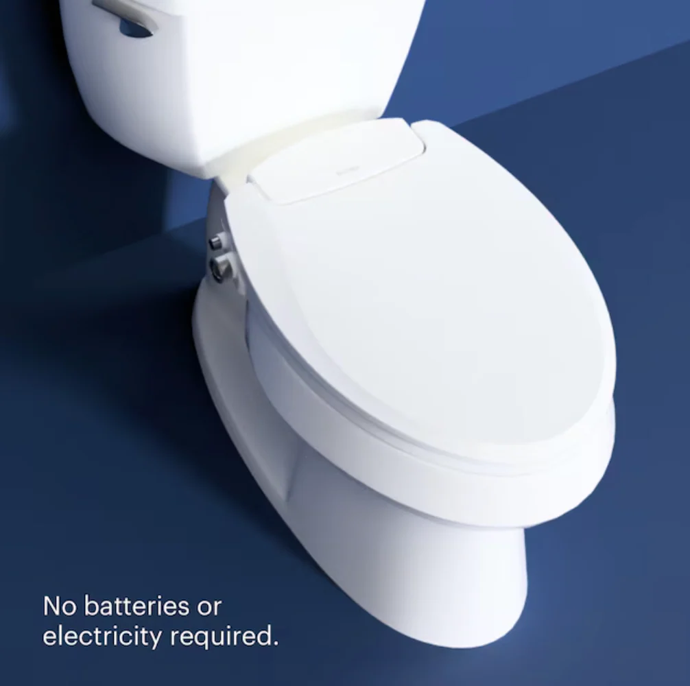 Brondell Ecoseat Plastic White Elongated Slow Close Feature Bidet Function Toilet Seat (open box) - Image 2