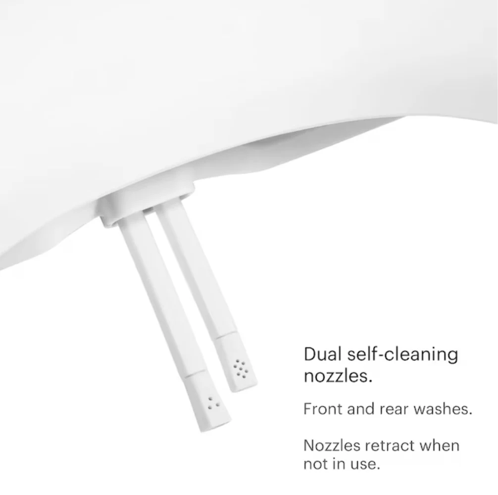 Brondell Ecoseat Plastic White Elongated Slow Close Feature Bidet Function Toilet Seat (open box) - Image 3