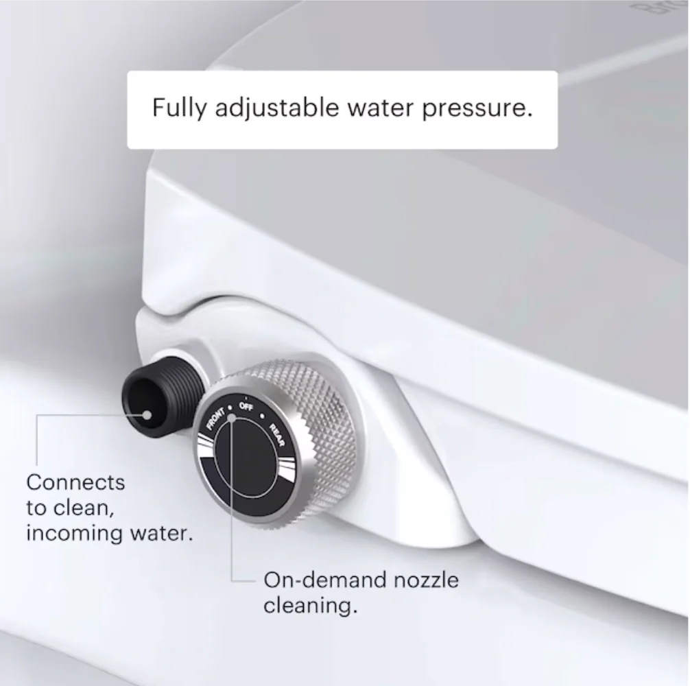Brondell Ecoseat Plastic White Elongated Slow Close Feature Bidet Function Toilet Seat (open box) - Image 4