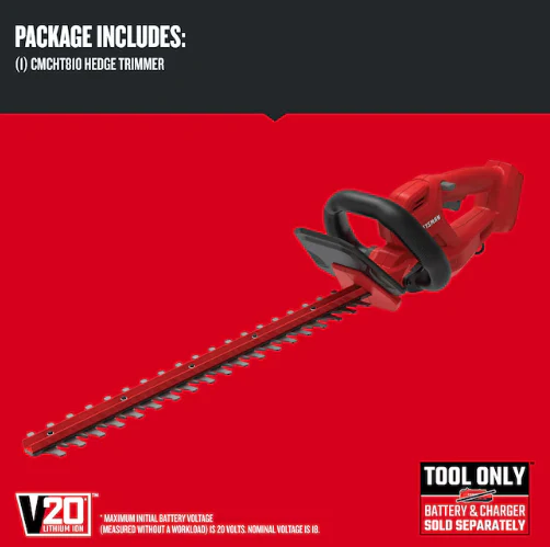 CRAFTSMAN V20 20-volt max 20.0-in Battery Hedge Trimmer (open box) - Image 2