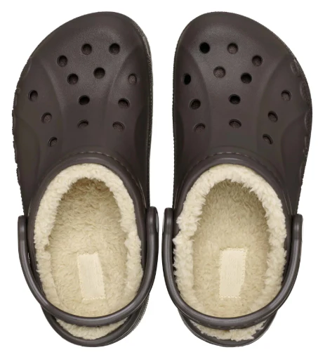 Crocs Men's and Women's Unisex Baya Lined Clogs; Espresso, M5/W7 (new) (no box) - Image 2
