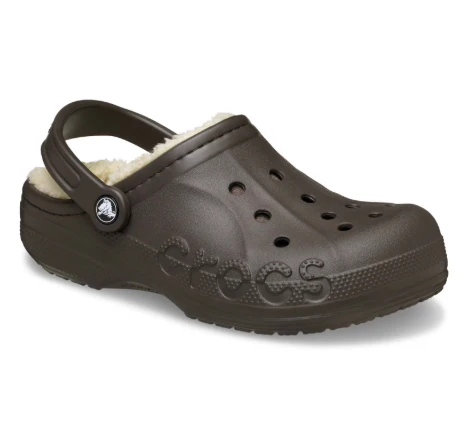 Crocs Men's and Women's Unisex Baya Lined Clogs; Espresso, M5/W7 (new) (no box) - Image 3