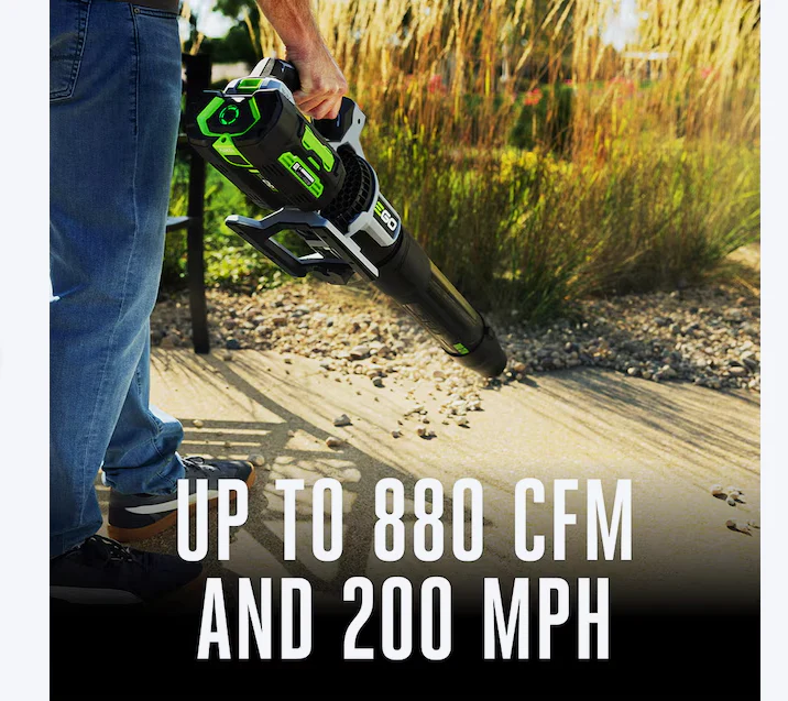 EGO POWER+ 56-volt 880-CFM 200-MPH Battery Handheld Leaf Blower 4 Ah (used) - Image 3