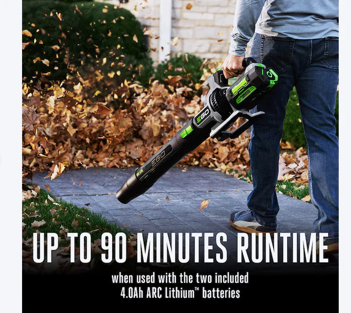 EGO POWER+ 56-volt 880-CFM 200-MPH Battery Handheld Leaf Blower 4 Ah (used) - Image 5