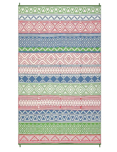 Garvee 6 x 9 ft Multi Color Polyester Rectangular Outdoor Waterproof Reversible UV Resistant Portable Modern Farmhouse Plastic Straw Area Rug (new)