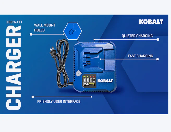 Kobalt 24 -V Lithium-ion Battery Charger Model-KCH 2411-03 (open box) - Image 2