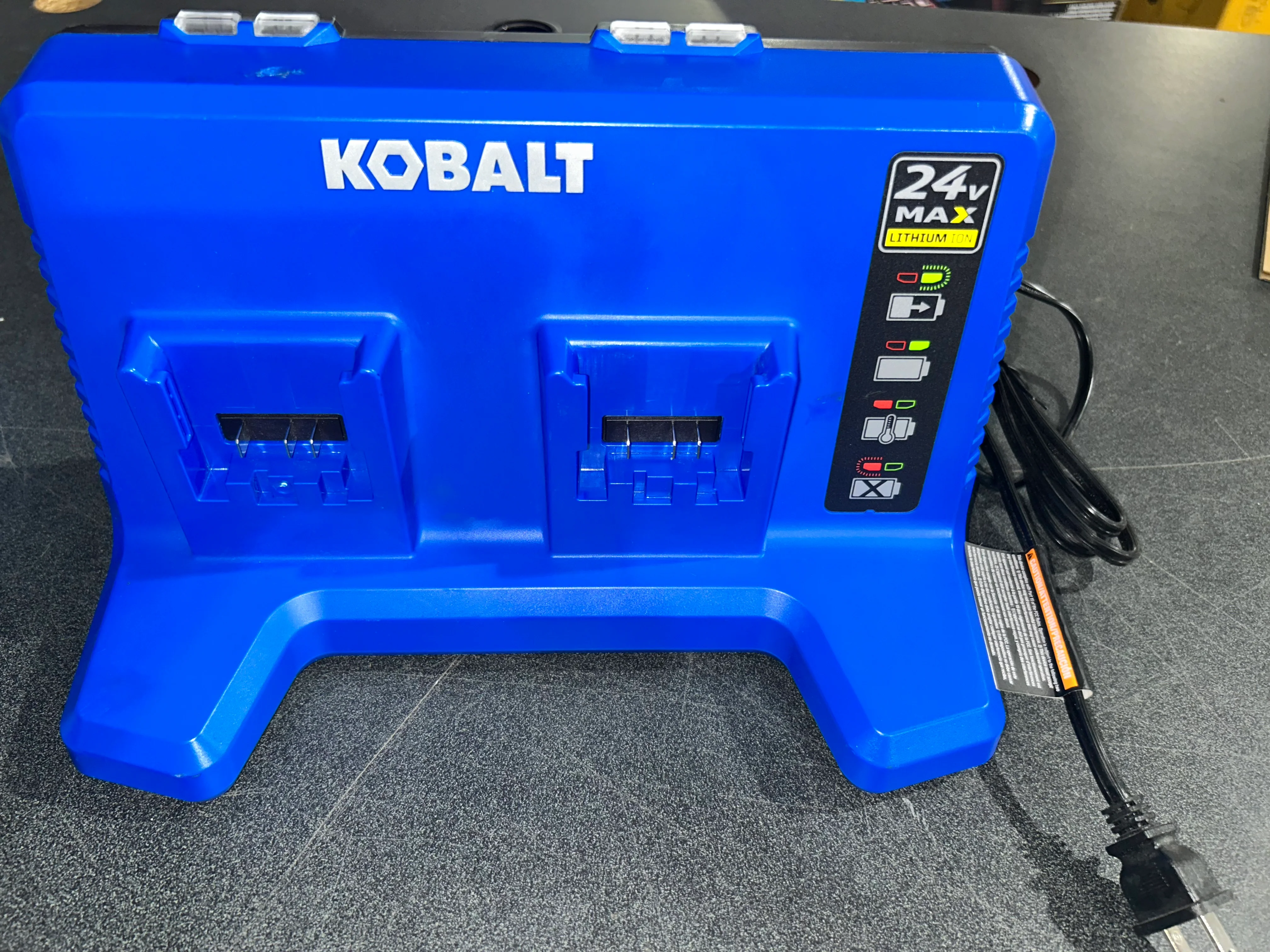 Kobalt 24 -Volt Lithium Dual Port Battery Charger Station  (used) - Image 2