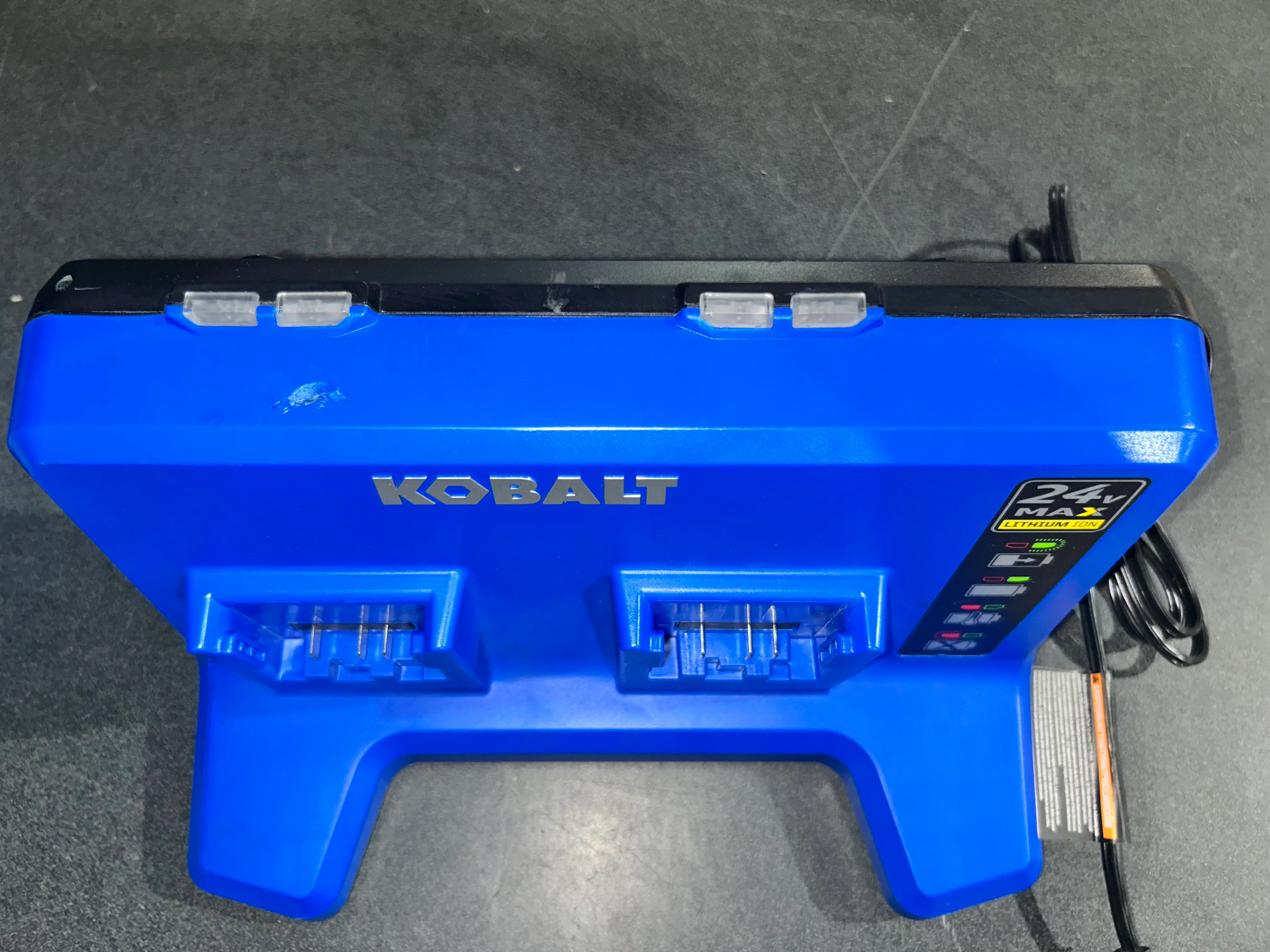 Kobalt 24 -Volt Lithium Dual Port Battery Charger Station  (used) - Image 3