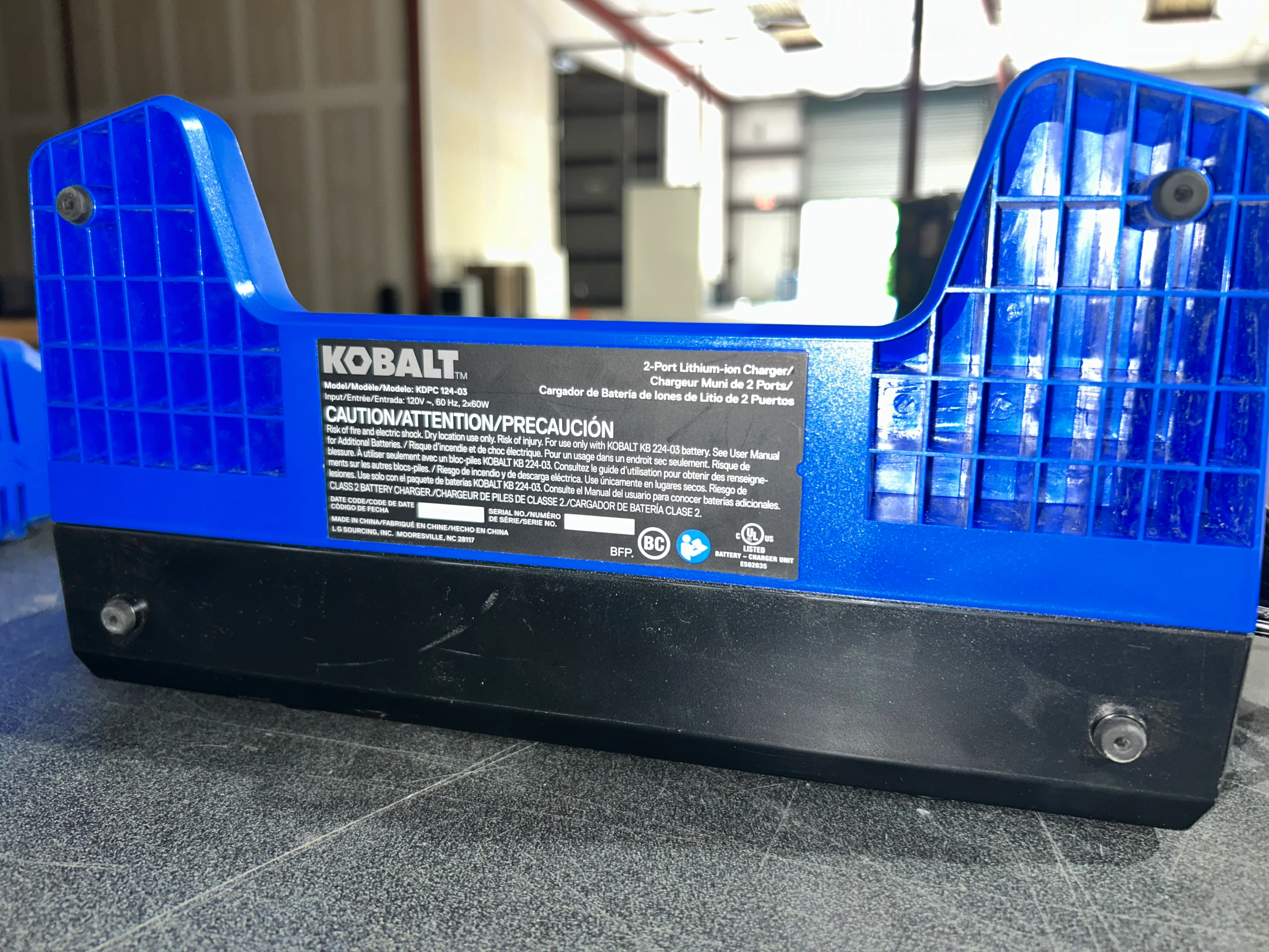 Kobalt 24 -Volt Lithium Dual Port Battery Charger Station  (used) - Image 4