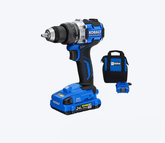 Kobalt 24-volt 1/2-in Keyless Brushless Cordless Drill (1-Battery, Charger and Soft Bag included) (open box)
