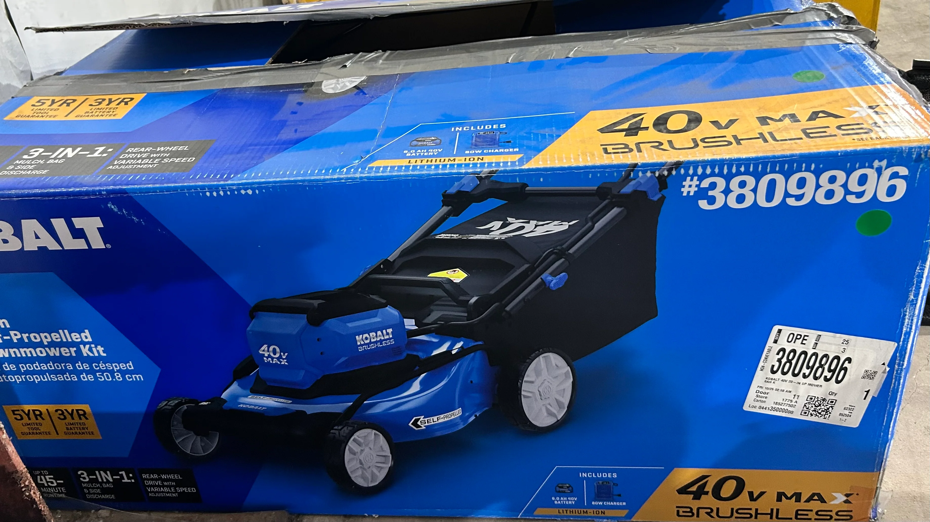 Kobalt Gen4 40-volt, 20-in Self Propelled Battery Walk Mower with (1) 6 Ah Battery and Charger Included (ob) - Image 4