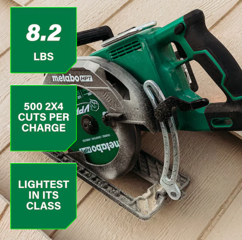 Metabo HPT Multi-Volt 36-volt 4 -Amp 7-1/4-in Brushless Hybrid Capable Cordless Circular saw (Battery Included and Charger Included) (Used) - Image 3