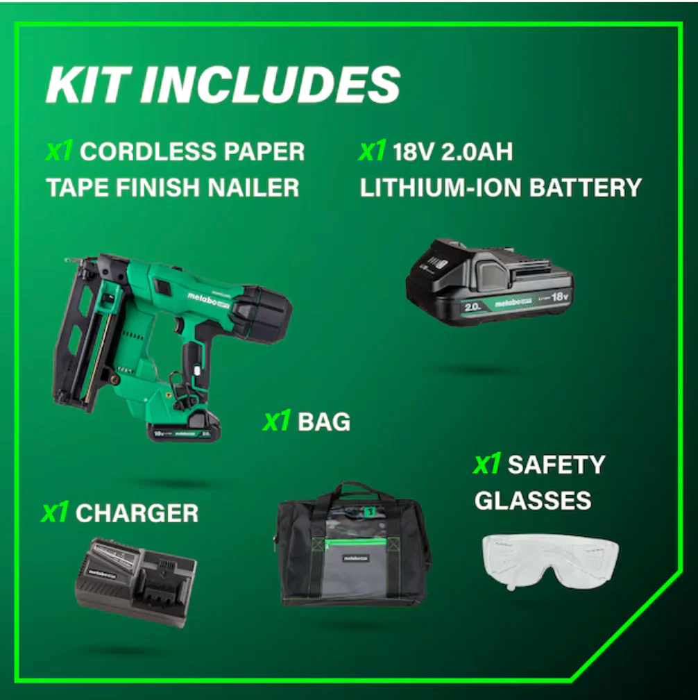 Metabo HPT MultiVolt 2-1/2-in 16 -Gauge Cordless Straight Finish Nailer (Battery Included and Charger Included) (USED) - Image 3