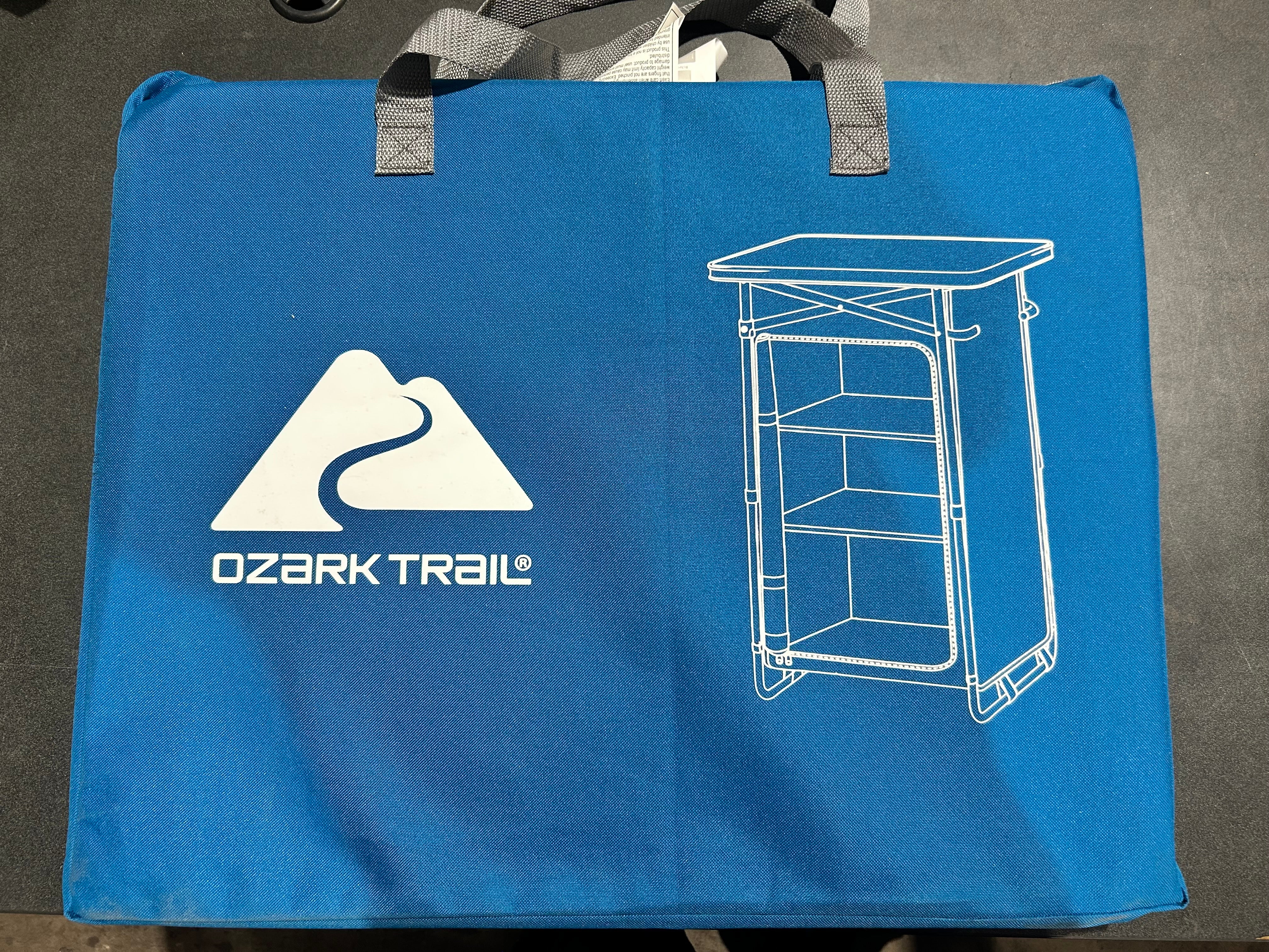 Ozark Trail 3-Shelf Collapsible Cabinet with Table Top, Blue, 23"L x 19"W (open box) - Image 4