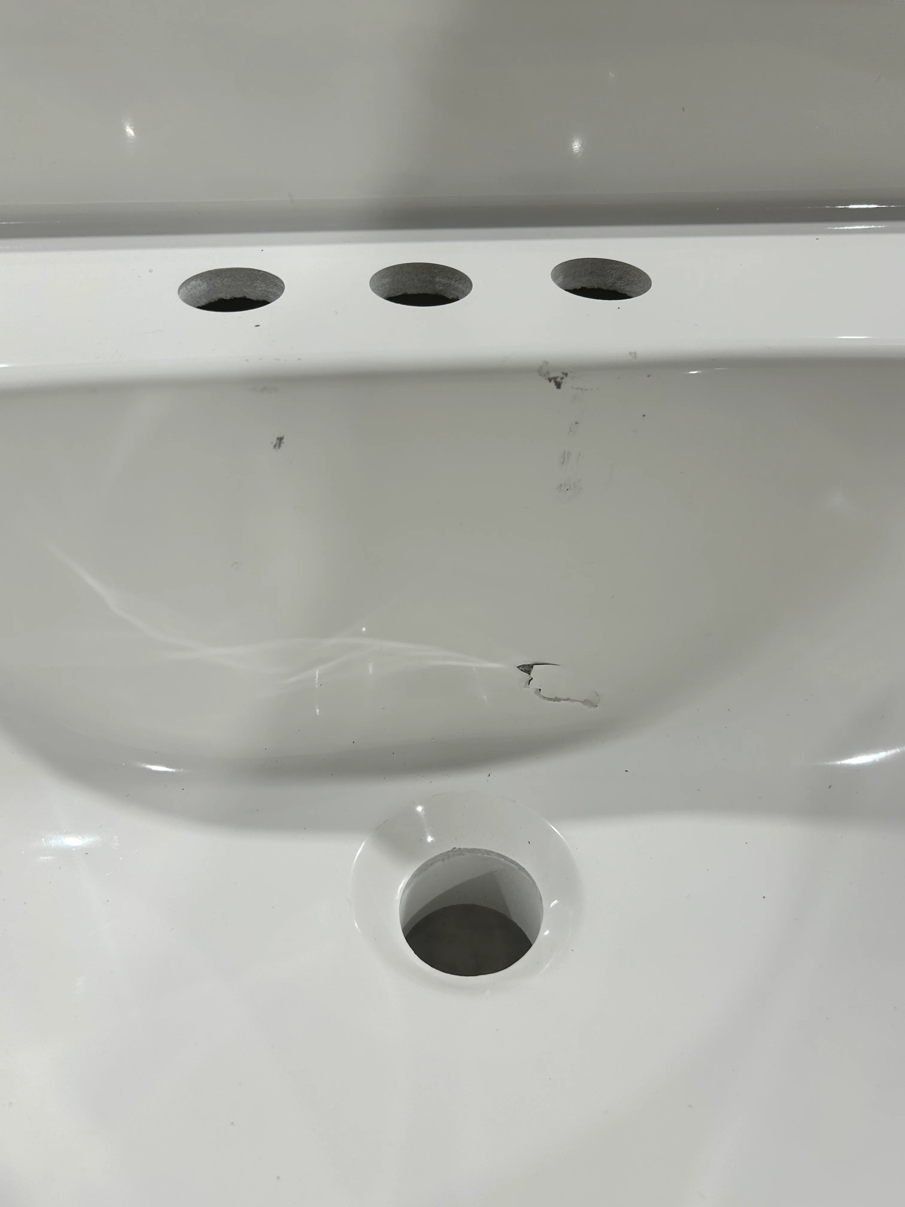 Project Source Dover 24-in Light Gray Single Sink Bathroom Vanity with White Cultured Marble Top (DAMAGED) - Image 3