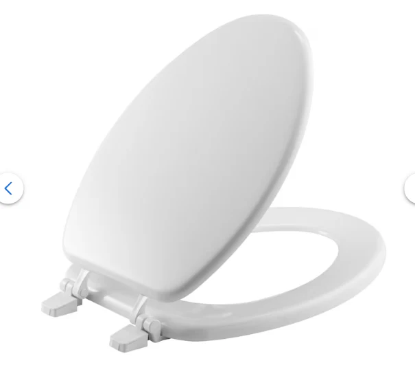 Project Source 18.9" Wood White Elongated Toilet Seat (Oben Box)