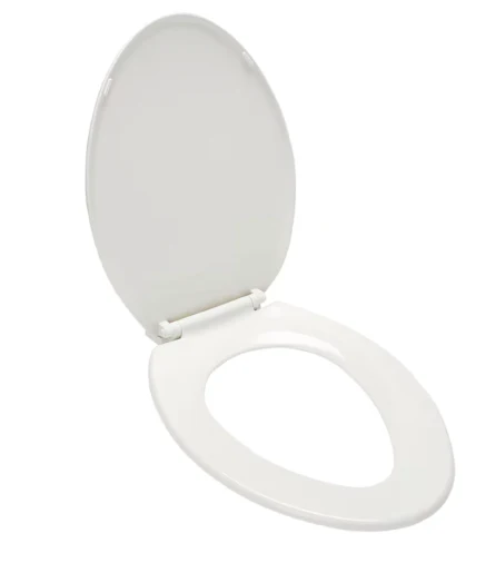 Project Source 18.9" Wood White Elongated Toilet Seat (Oben Box) - Image 2