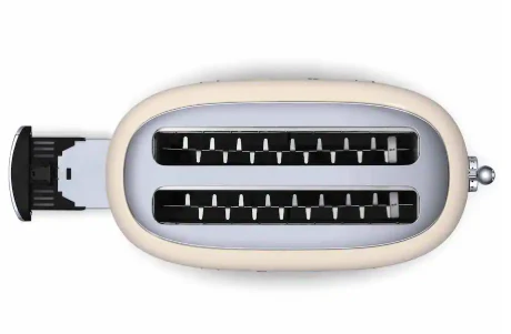 SMEG - TSF02 4-Slice Long Wide-Slot Toaster - Cream (open box) - Image 4