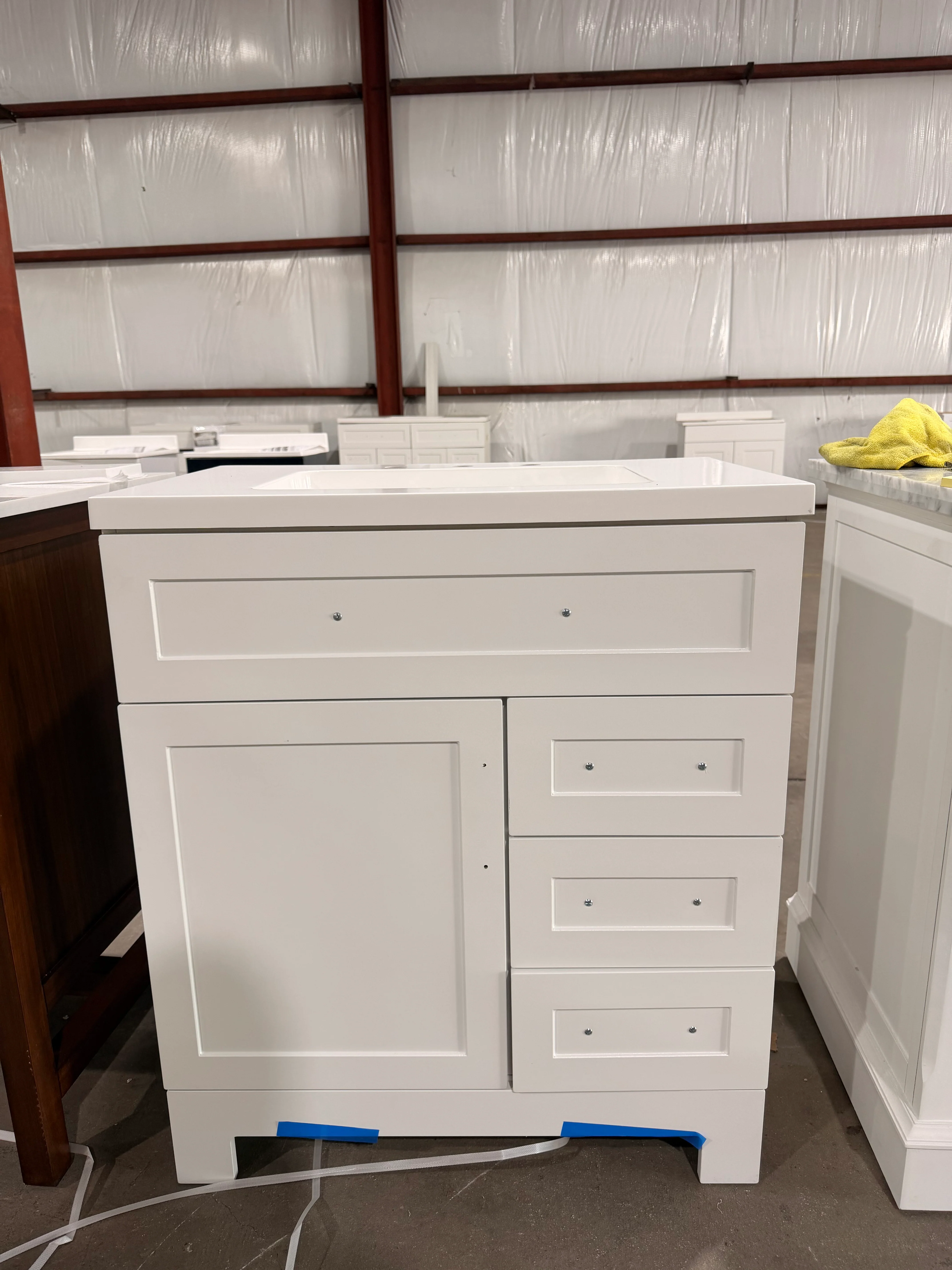 Style Selections Cauley 30-in True White Single Sink Bathroom Vanity (open box) - Image 2