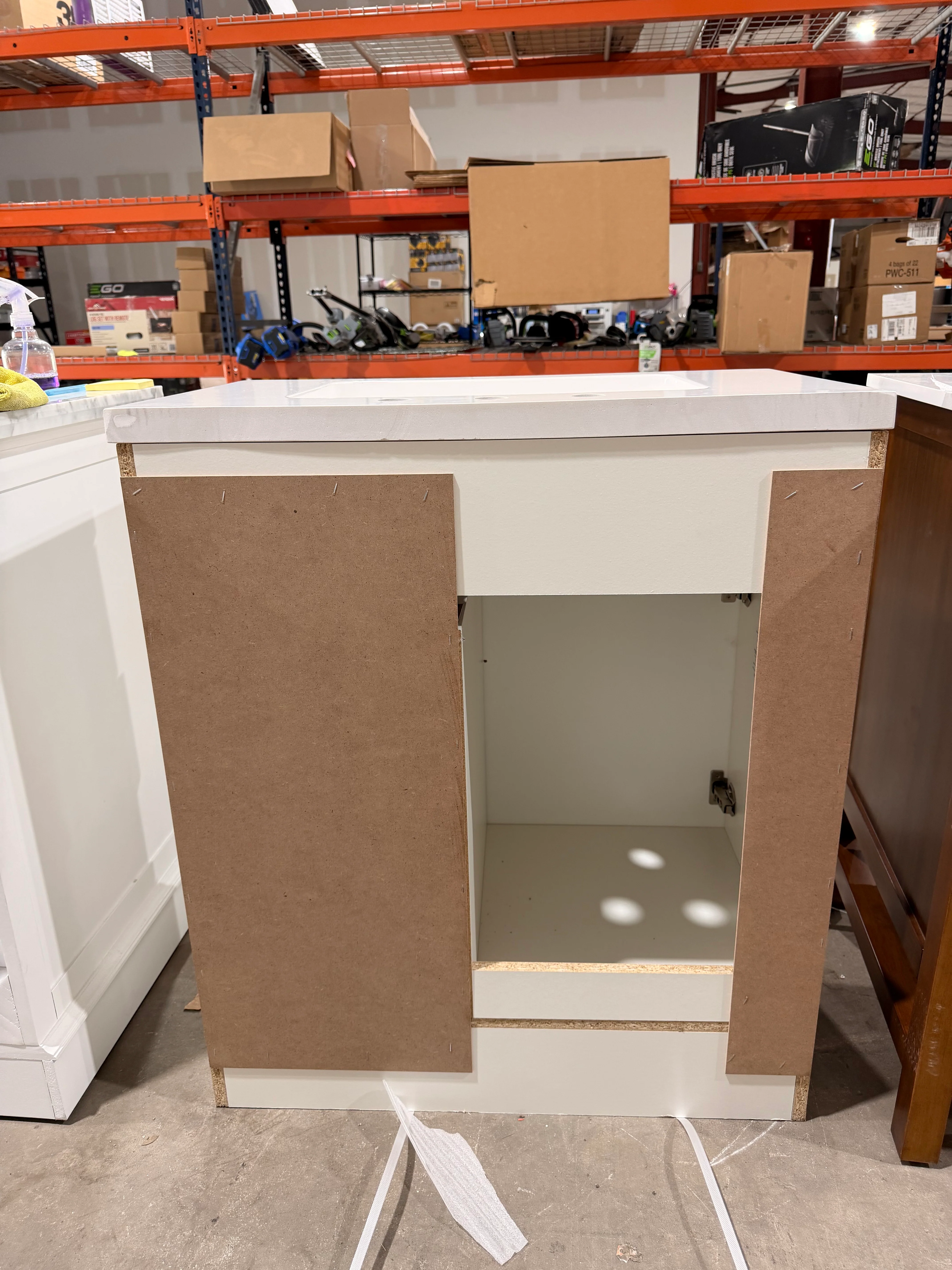 Style Selections Cauley 30-in True White Single Sink Bathroom Vanity (open box) - Image 5