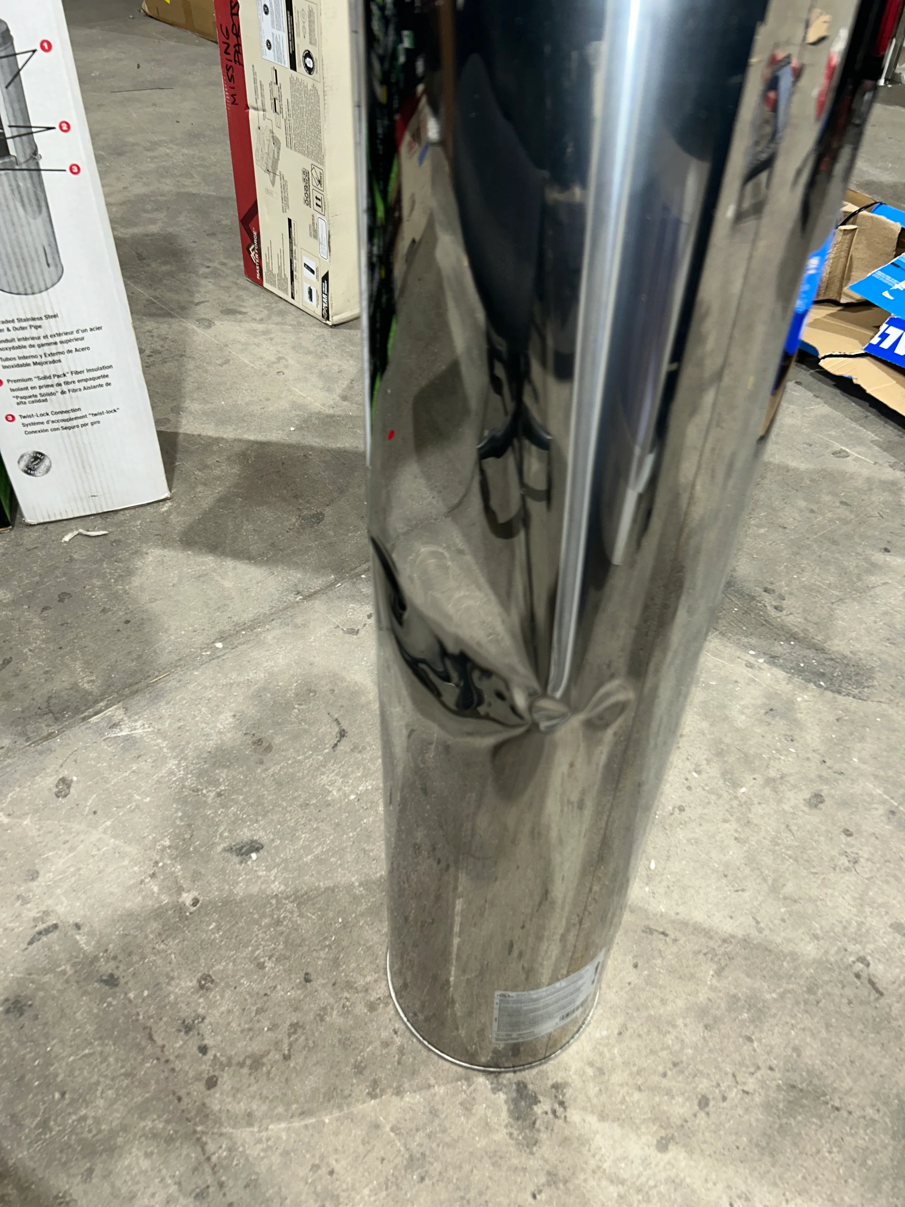 SuperVent 6-in x 36-in Insulated Double Wall Stainless Steel Chimney Pipe (used) - Image 3