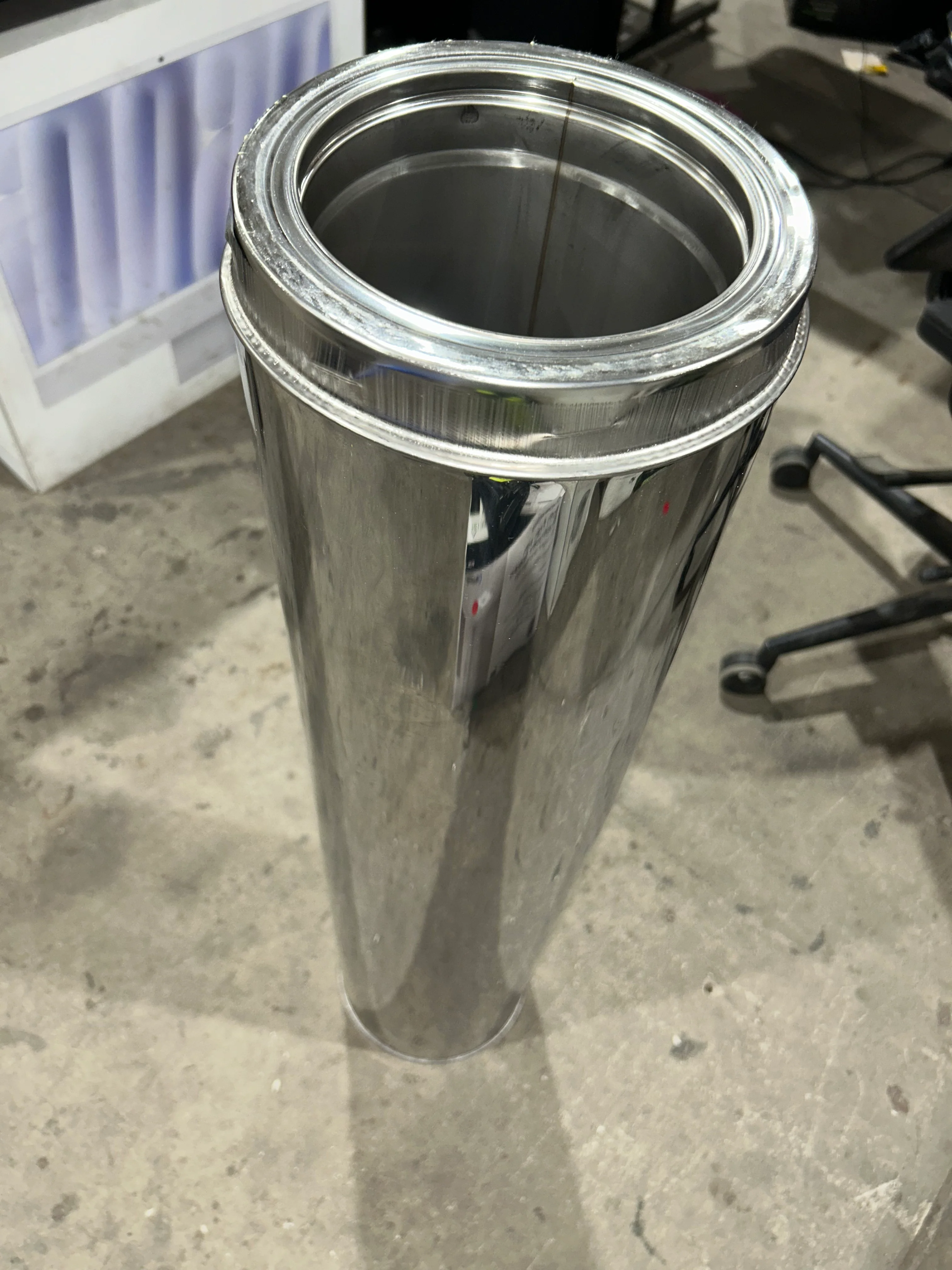SuperVent 6-in x 36-in Insulated Double Wall Stainless Steel Chimney Pipe (used) - Image 5