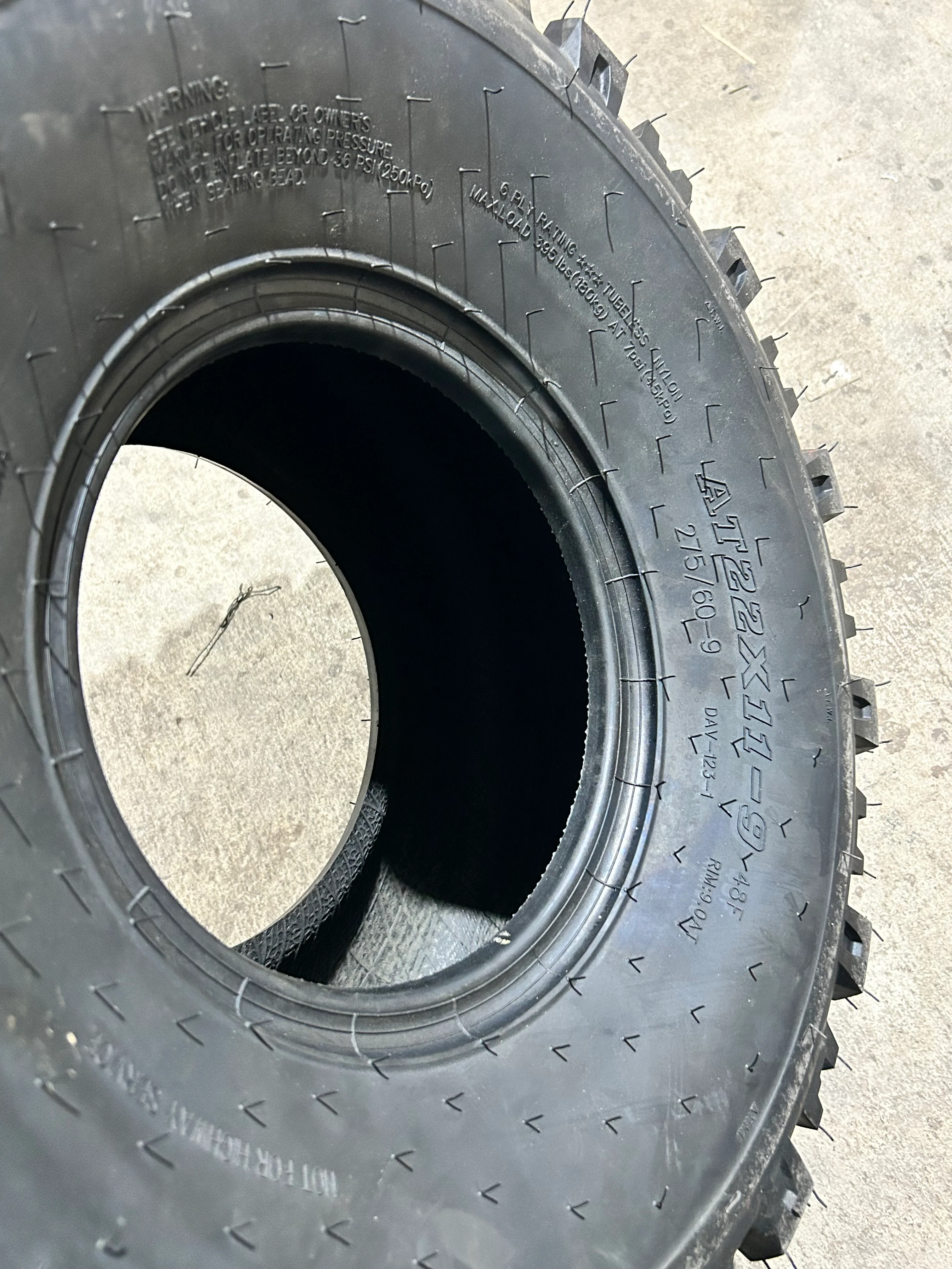 Tires 22X11x9 6 PR Tubeless Quad ATV Tire for UTV Side By Side Off Road Adventures Snow and Trail Riding Set of 2 (used) - Image 6