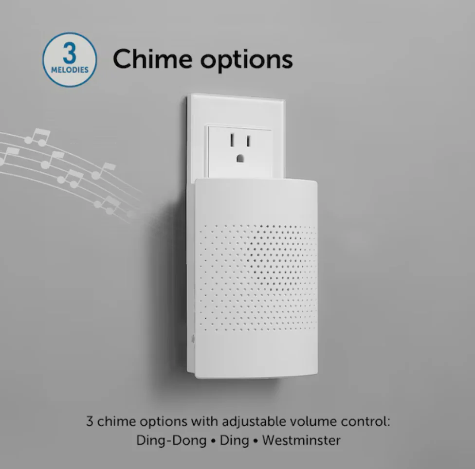 Utilitech White Wireless Doorbell Doorbell kit (open box) - Image 3