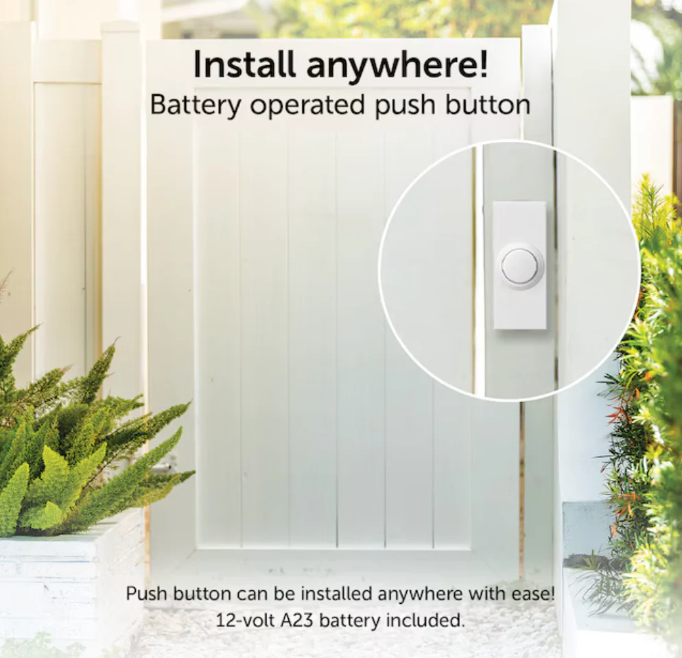 Utilitech White Wireless Doorbell Doorbell kit (open box) - Image 4