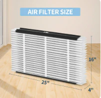 Vudex AprilAire 413 Replacement Air Filter 16x25x4 for Whole House Air Purifiers-MERV 13 2-pack (NEW) - Image 2